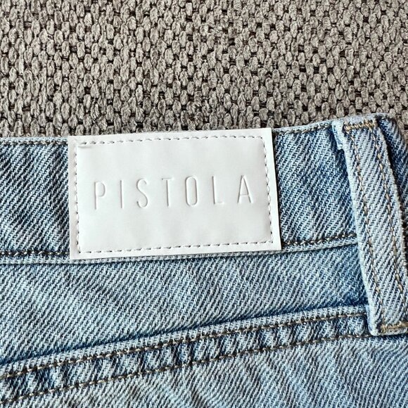 Pistola Daisy Low Slung Mini Skirt Denim Nimes Wash Size 31 NWT - Picture 8 of 10